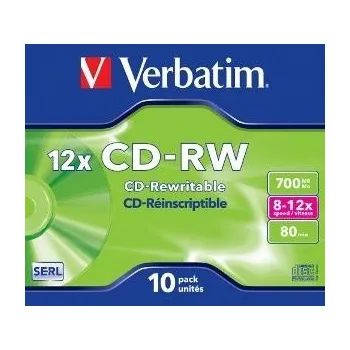 Verbatim CD-RW 10 pack jewel 12x 700MB