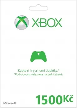 Herní předplatné Microsoft X360 Live Předplacená karta 1500 Kč