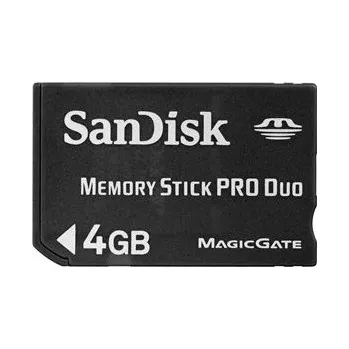 SanDisk MS PRO Duo karta 4GB Paměťová karta SanDisk MS PRO Duo karta 4GB