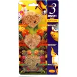 Deropta srdíčka pro papoušky 3 ks