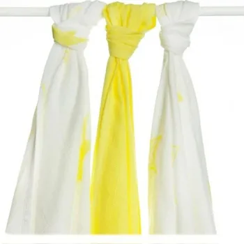 XKKO Bambusové pleny 70 x 70 cm 3 ks, Stars mix lemon