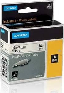 Pásek do tiskárny Speciální D1 páska - RHINO - plochá smršťovací bužírka D1 6 mm x 1,5 m, černá na bílé