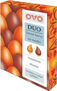 Speciální výtvarná barva OVO barva na vajíčka DUO 2x20ml oranžová, hnědá
