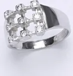 Prsten se zirkony stříbrný, 0 T 1312