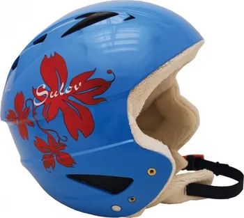 lyžařská helma Sulov Sting modrá lesk/kytka L