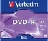 Optické médium Verbatim DVD+R 4,7GB 16x jewel 5 pack