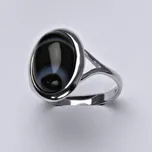 Stříbrný prsten, přírodní onyx,…