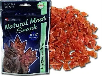 Pamlsek pro kočku Ontario Cat Dry chicken Jerky 70 g