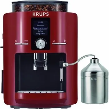 Kávovar Krups EA 8255 červený/černý