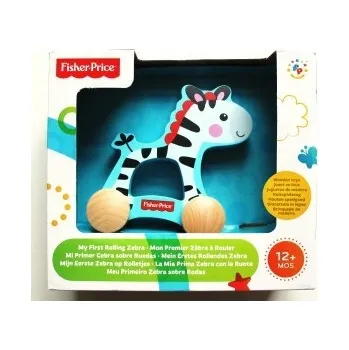 Dřevěná hračka Fisher Price Zebra na kolečkách dřevěná