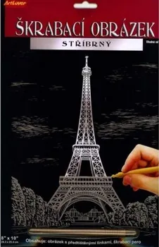 vyškrabávací obrázek ArtLover škrabací obrázek 25 x 20 cm stříbrný Eiffelova věž