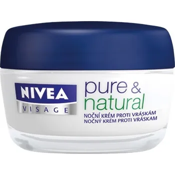 Nivea Pure & Natural noční krém proti vráskám 50 ml