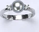 Stříbrný prsten, zirkon, přírodní perla…