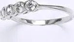 Stříbrný prsten s čirými zirkony,prsten…