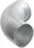 Gutta Koleno okapového svodu 72° stříbrné, 80 mm