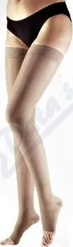 Dámské punčochy Maxis BRILLANT-stehenní punčocha velikost 5N krajka bronz bez špičky