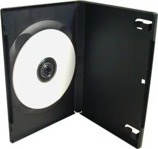 Optické médium Obal, box na 1 ks DVD, černý, slim, 9mm