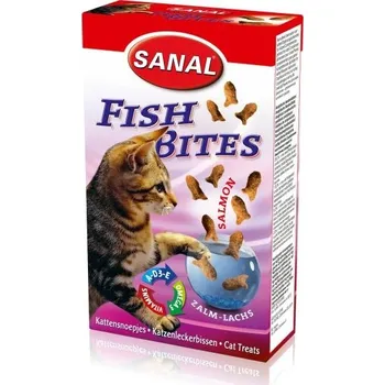 Pamlsek pro kočku Sanal Fish Bites 75 g