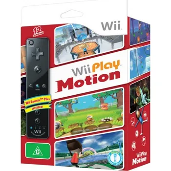 Herní volant Wii Play Motion + Wii Remote Controller Plus Black Wii