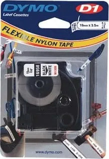 Pásek do tiskárny DYMO páska D1 speciální - flexibilní nylonová, 19 mm x 3,5 m, bílá
