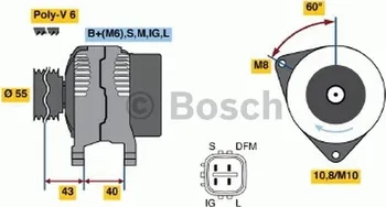 Alternátor Alternátor BOSCH-výměnný díl (BO 0986042660) TOYOTA