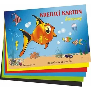 Karton kreslicí barevný A4 180g 50 l modrý Karton kreslicí barevný A4 180g 50 l modrý