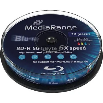 Optické médium Recenze MediaRange DBD-R L 50GB 6x Printable 10 cake