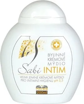 Intimní hygienický prostředek SABI intimní bylinné krémové mýdlo pro ženy 220ml PAVES