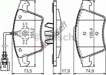 Brzdová destička Sada brzdových destiček BOSCH (BO 0986494107) VOLKSWAGEN