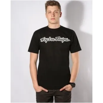 Triko Troy Lee Designs Signature, černé XXL