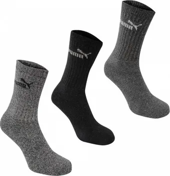 Pánské ponožky Puma 3 Pack Crew Socks Mens Anthracite/Grey