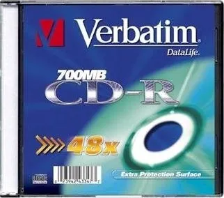 Verbatim CD-R DL 700MB 52x Extra Protection slim box 200 ks