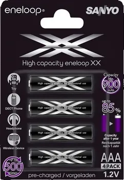 Článková baterie Panasonic Eneloop Pro BK-4HCCE, AAA 950mAh, blistr 4ks 