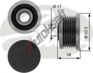Alternátor Alternátorová volnoběžka GATES (GT OAP7081)