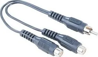 Audio kabel Rozdvojka cinch vidlice - 2 cinch zásuvky, sáček