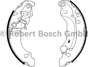 Brzdová čelist Sada brzdových čelistí BOSCH (BO 0986487669) FIAT