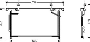 Výparník klimatizace Chladič klimatizace - kondenzátor (84.28.545)