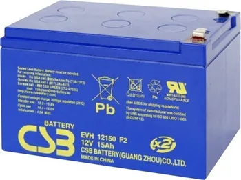 Záložní baterie akumulátor CSB EVH12150F2 (12V/15Ah)