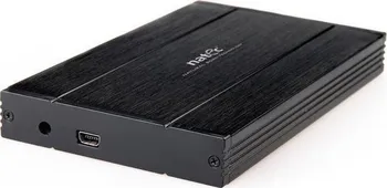 Natec HIPPO Externí box pro 2.5'' SATA HDD, USB 3.0, hliníkový, černý