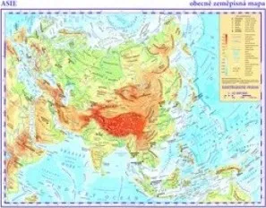 Asie Obecně zeměpisná mapa