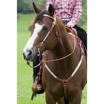Poprsník Westernový poprsák HKM Show kožený