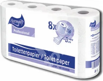 Toaletní papír Papír toaletní Harmony Profesional, 3 vrstvy, bílé 80% (8)