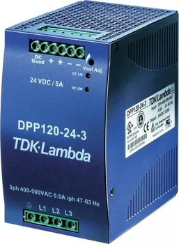 Spínaný zdroj Spínaný síťový zdroj TDK-Lambda DPP120-24-3 na DIN lištu, 24 V/DC / 5 A