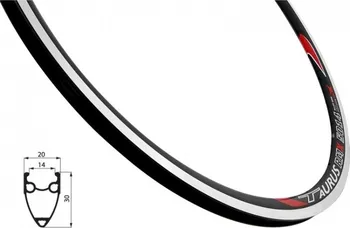 Ráfek na kolo Ráfek Remerx TAURUS 622 x 14, černý, 36 děr