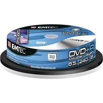 Optické médium Emtec DVD+R Dual Layer Fantastic Security 10ks Cakebox