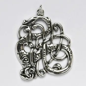 Přívěsek Stříbrný přívěsek s patinou, keltský had, přívěsek ze stříbra, P 101
