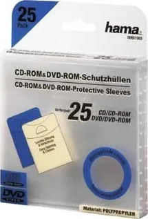 Ochranný obal pro CD/DVD, 25ks/bal, transparentní