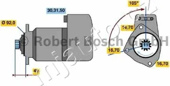 Startér Startér Bosch (0 001 417 042)