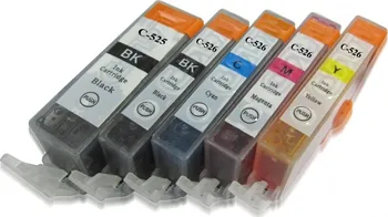 Inkoust Peach CLI-526C,M,Y,B+PGI-525 Combi Pack kompatibilní barevná+černá