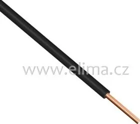 elektrický kabel CY 1 ČE Vodič instalační H05V-U 1x1 mm - černý